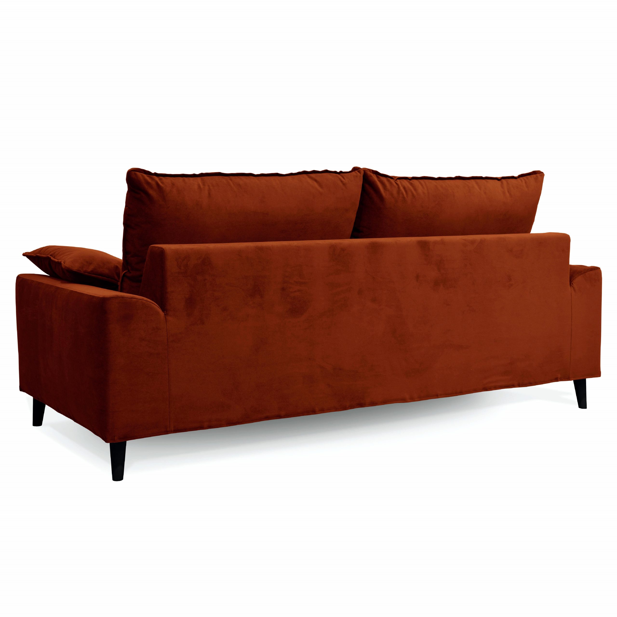 Canapé 3 places en velours déhoussable avec coussins JAROD