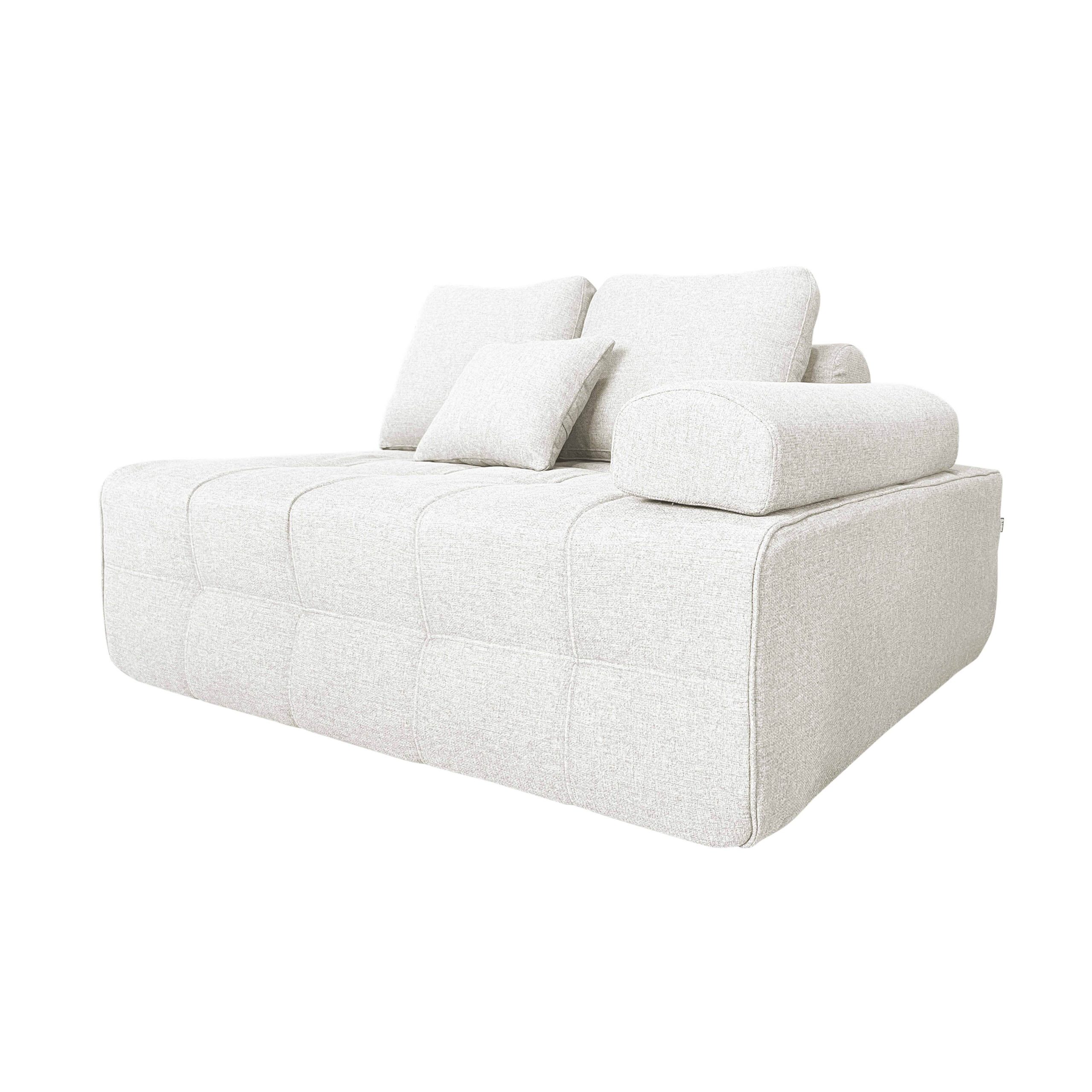 Fauteuil gauche pour canapé modulable en tissu avec coussins  SNUGGY