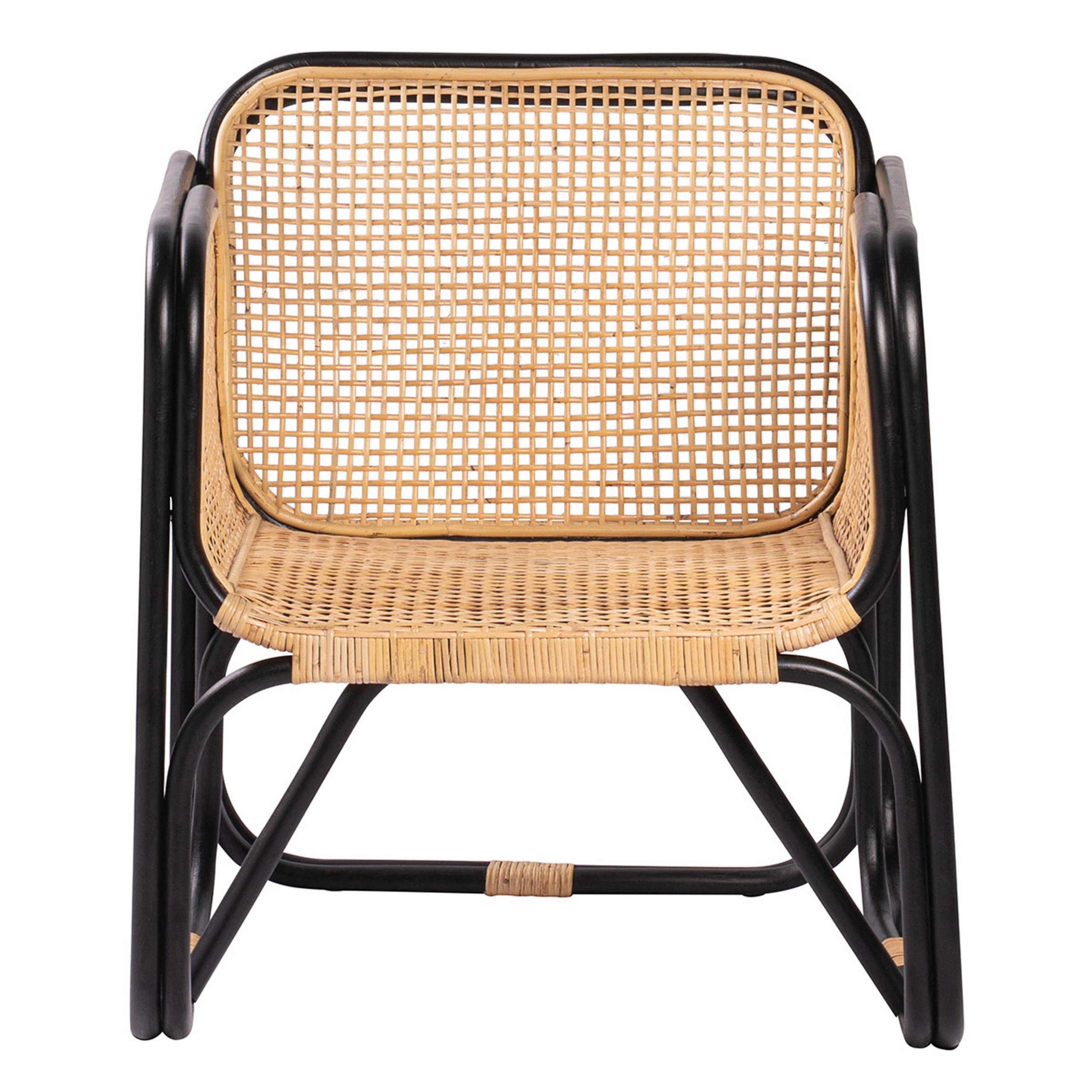 Fauteuil bohème en rotin naturel BANTEN