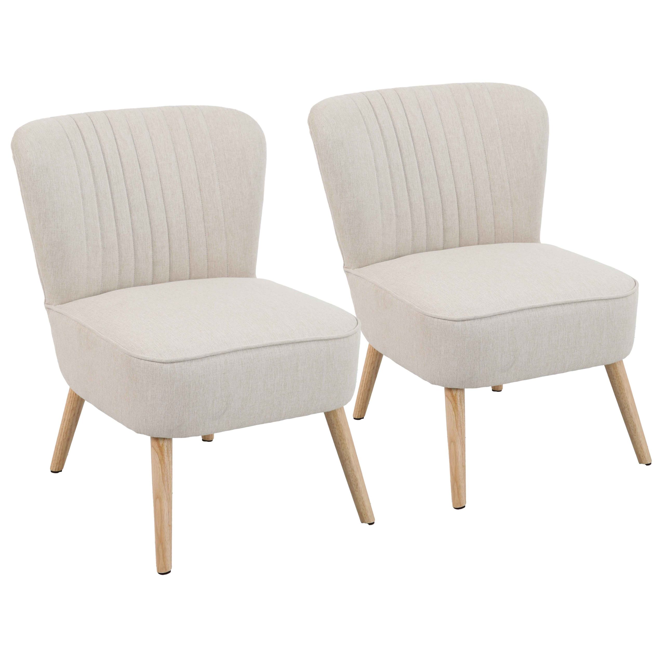Fauteuils crapaud en tissu et bois - Lot de 2 MADISON
