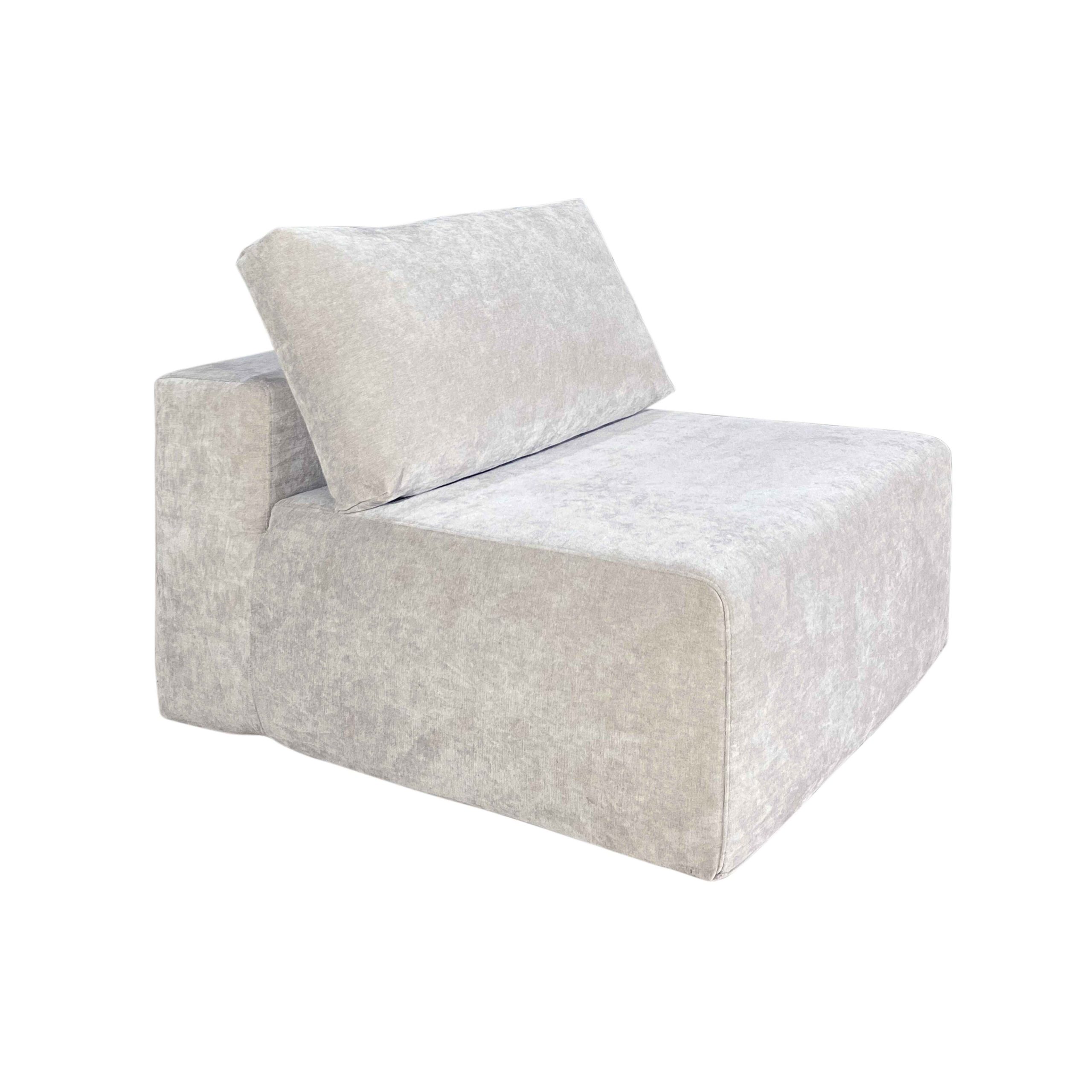 Fauteuil en tissu pour canapé modulable avec coussin HECTOR