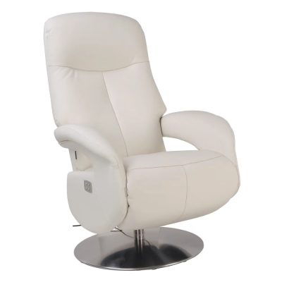 MOTEUR FIAT DUCAT - Fauteuil de relaxation électrique en cuir blanc